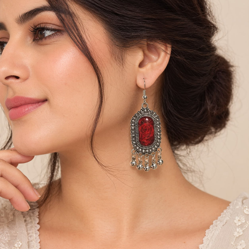 Crimson Rose Vintage Danglers
