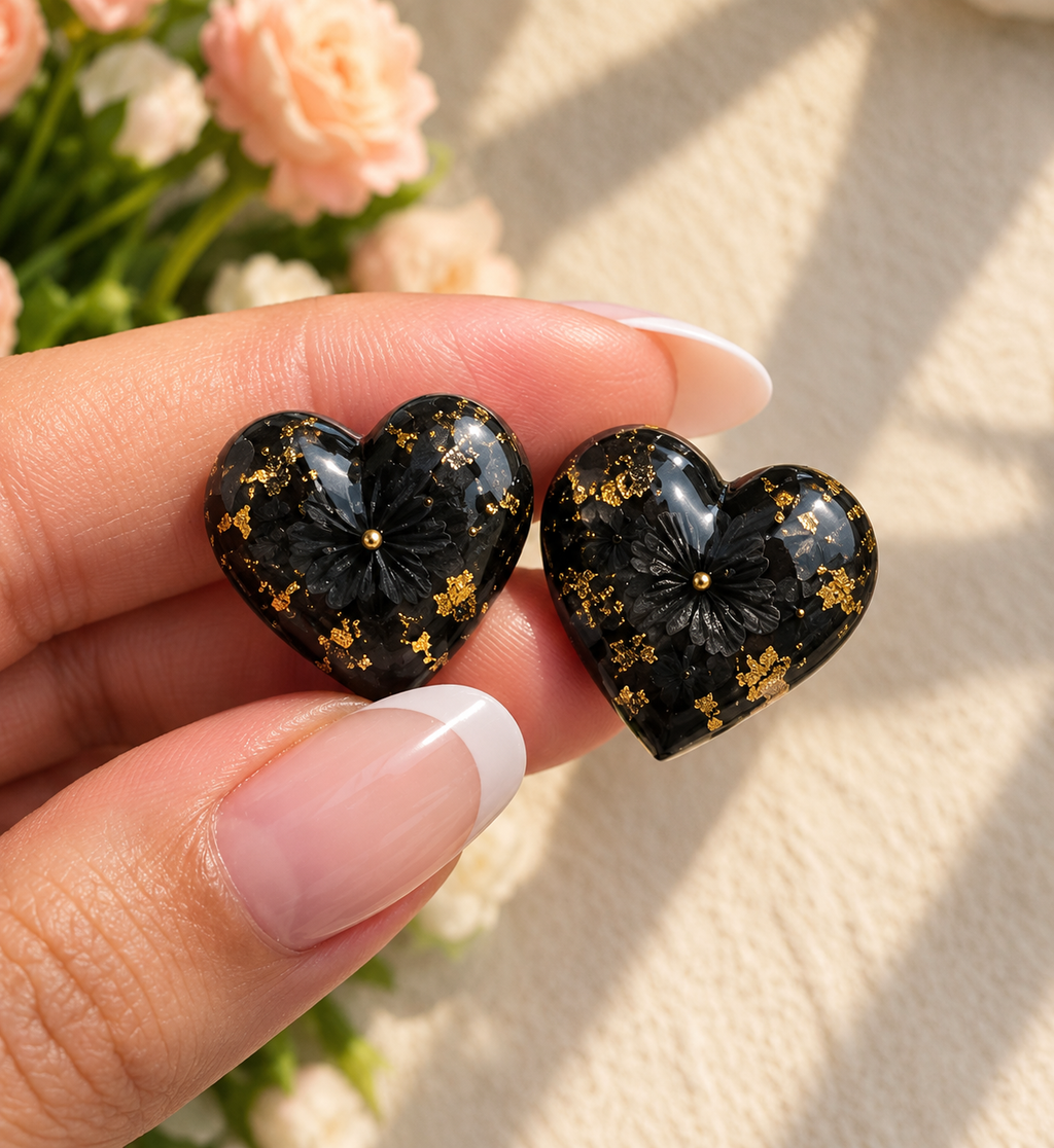 Dark Bloom Resin Studs