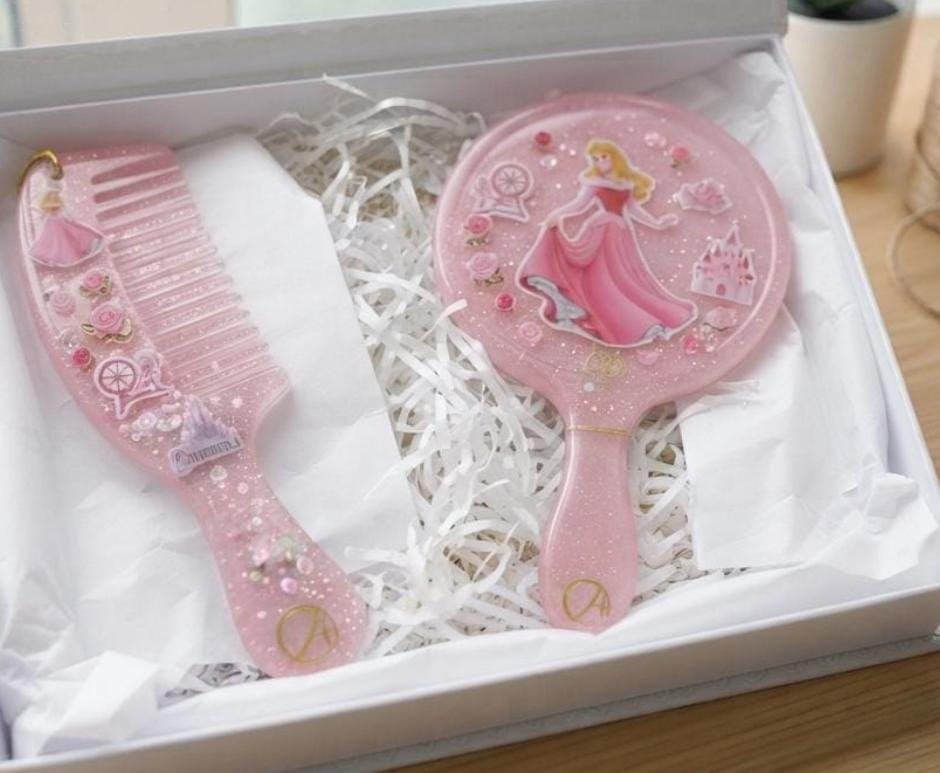 Princess Pink Mirror &amp; Comb Set
